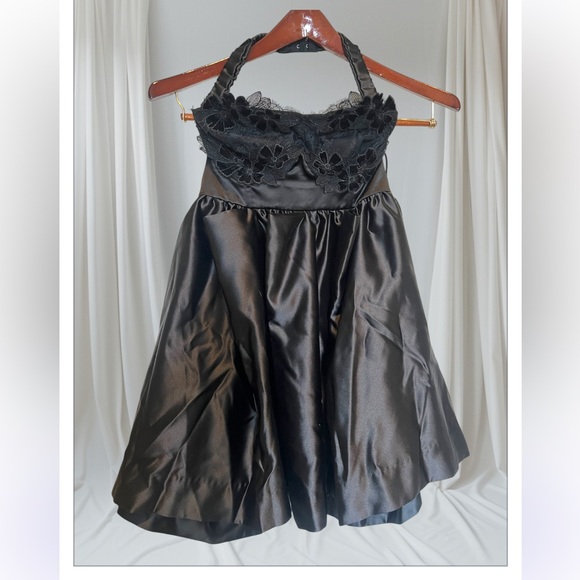 For Love & Lemons Virginia appliqué black dress w gloves NWT 🎀 - Picture 6 of 15